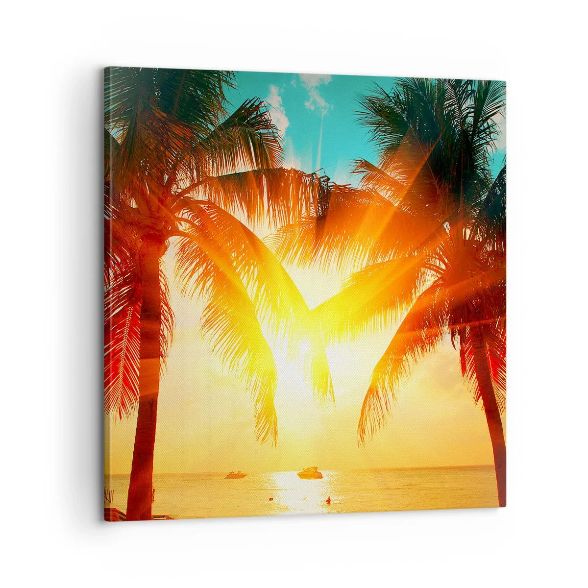 Impression sur toile - Image sur toile - Couple exotique - 60x60 cm