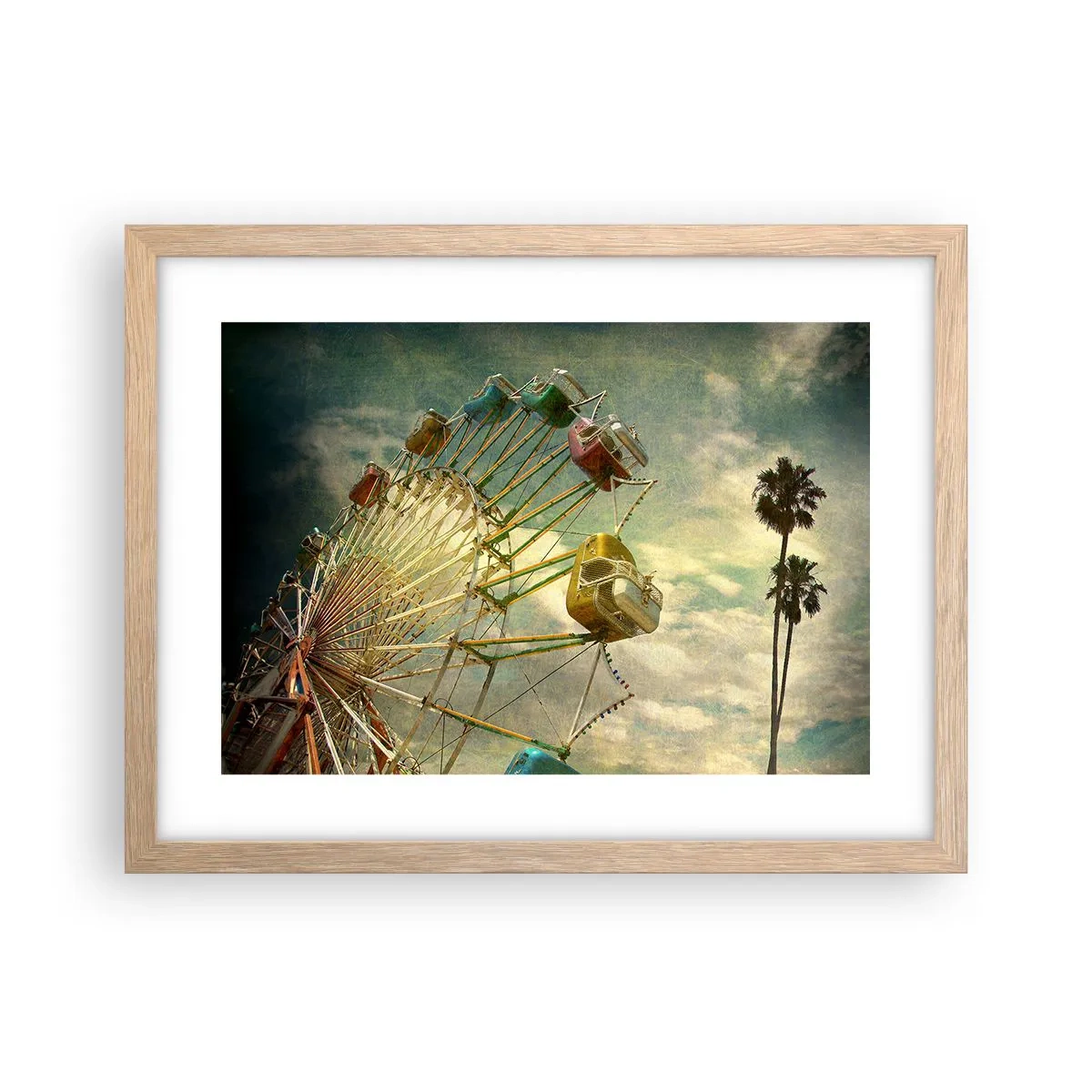 Affiche dans un chêne clair - Poster - On va faire la fête - 40x30 cm