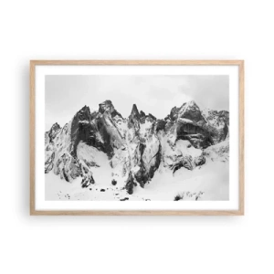 Affiche dans un chêne clair - Poster - Crête dangereuse de granit - 70x50 cm