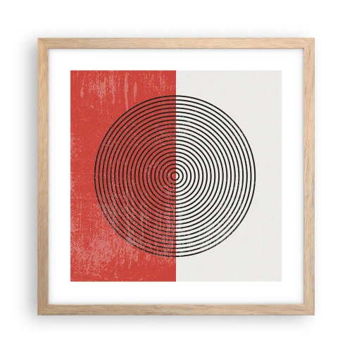 Affiche dans un chêne clair - Poster - Dans le mille - 40x40 cm