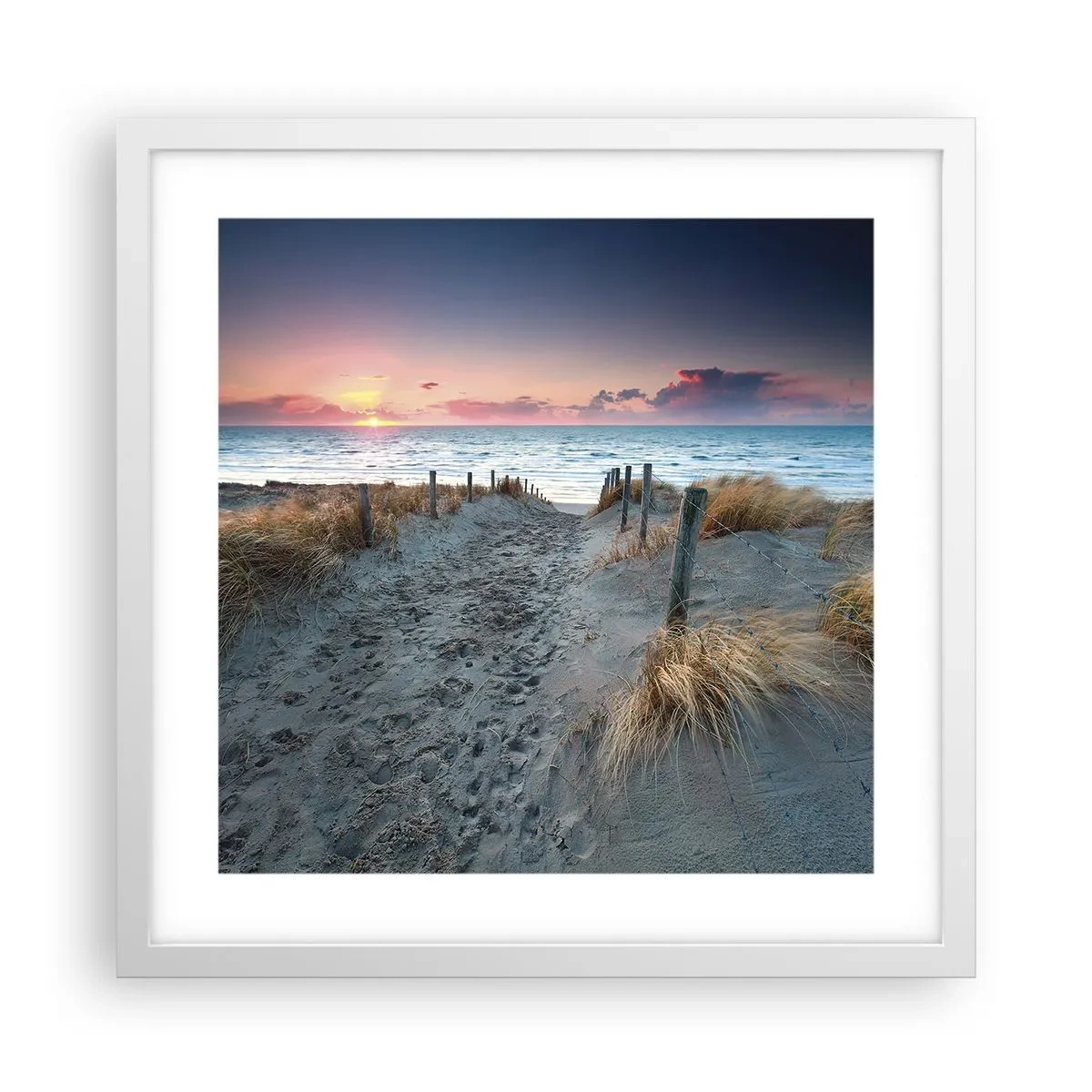 Affiche dans un cadre blanc - Poster - Tu as versé l'éclat de l'arc-en-ciel sur les flots - 40x40 cm