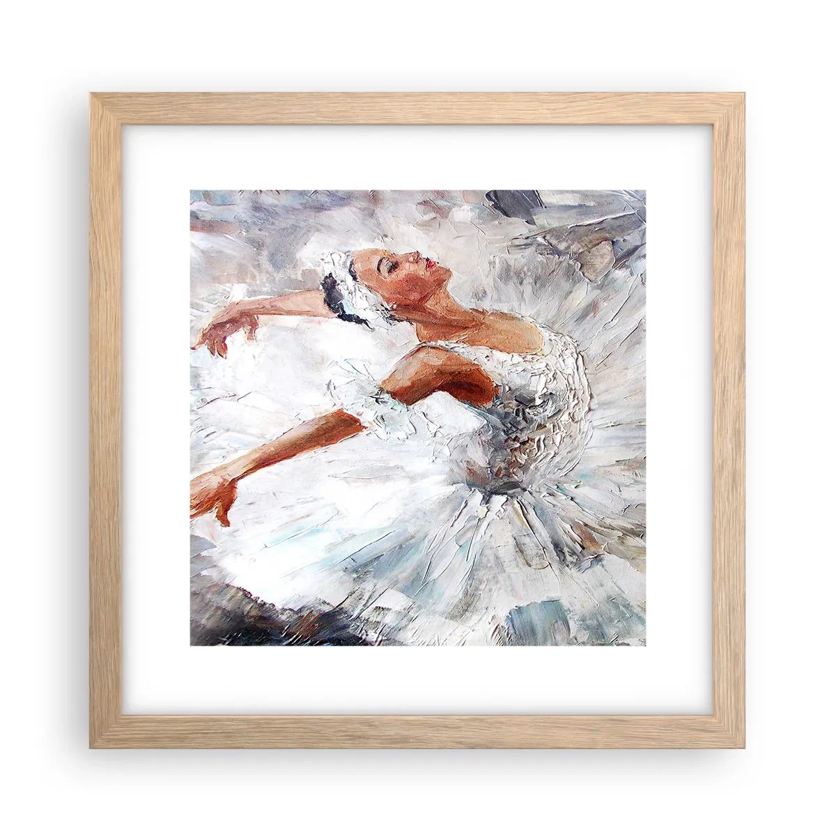 Affiche dans un chêne clair - Poster - Délicat et léger comme du tulle - 30x30 cm