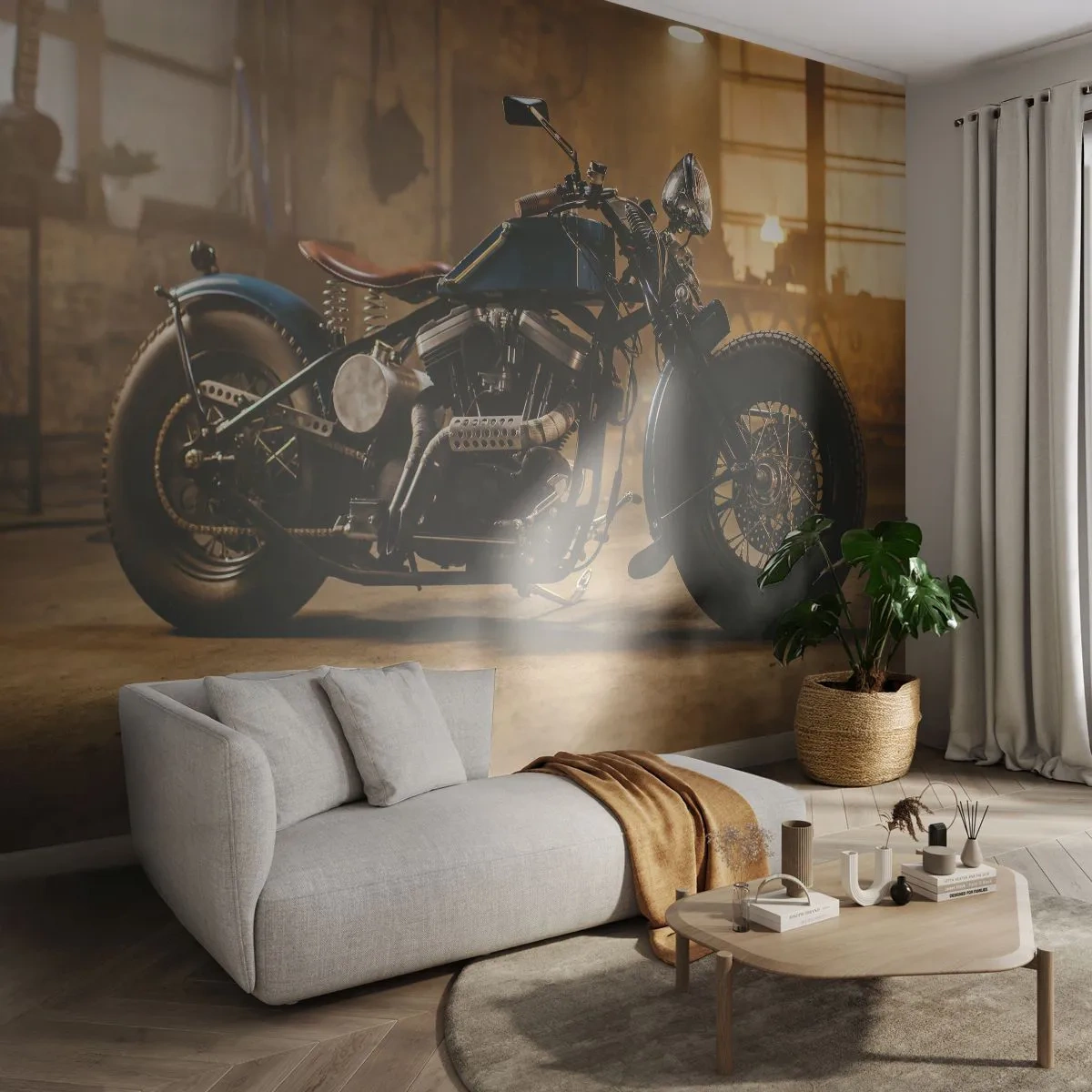 Papier Peint Photo Standard Eco - Je peux tout - Moto, Ancien, Automobile - 400x280 cm
