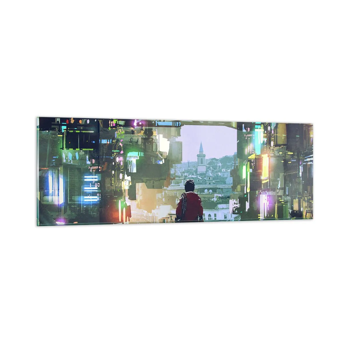 Impression sur verre - Image sur verre - Deux mondes - 90x30 cm