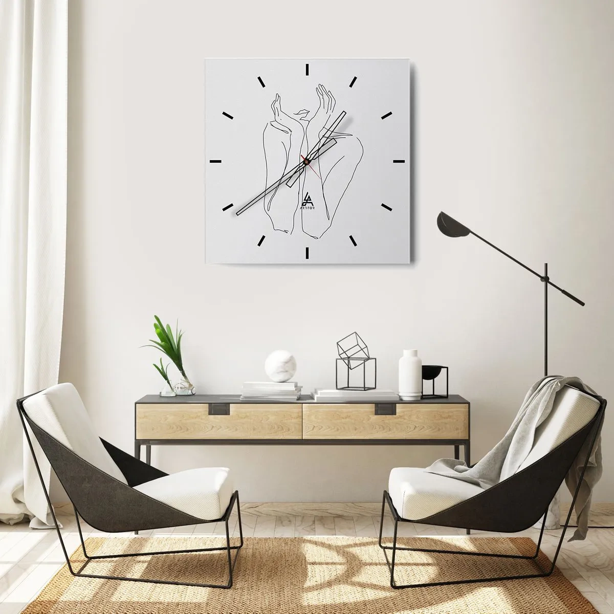 Horloge murale - Pendule murale - De quoi rêvent les femmes - 40x40 cm