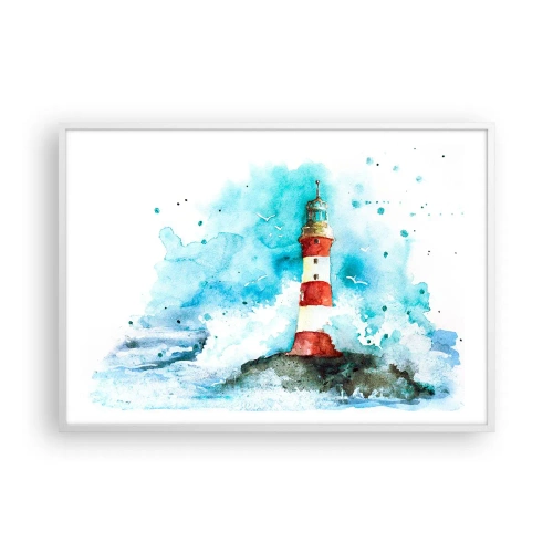 Affiche dans un cadre blanc - Poster - Unité des éléments - 100x70 cm