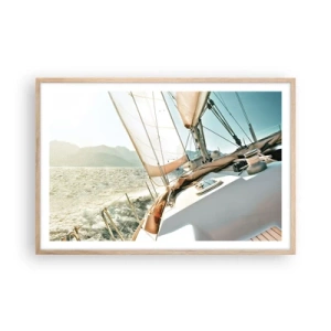 Affiche dans un chêne clair - Poster - Toutes voiles dehors - 91x61 cm