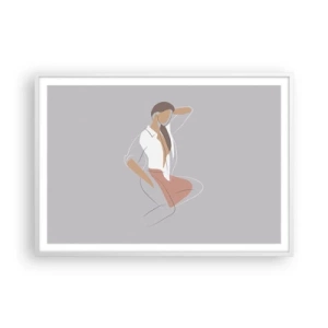 Affiche dans un cadre blanc - Poster - Contour gracieux - 100x70 cm