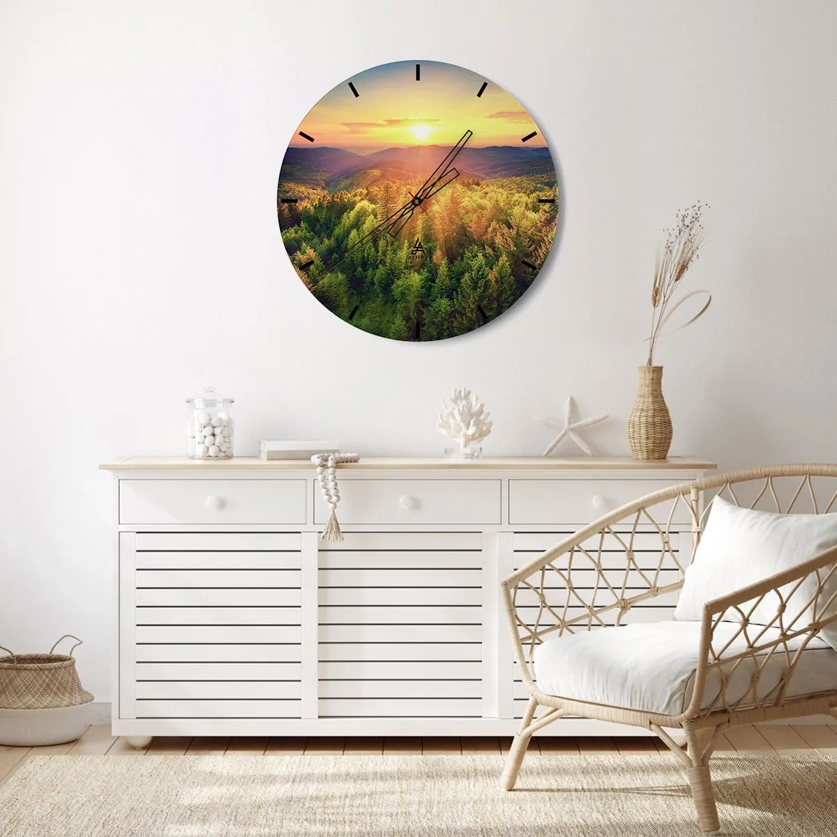 Horloge murale - Pendule murale - Monts et sommets - 30x30 cm