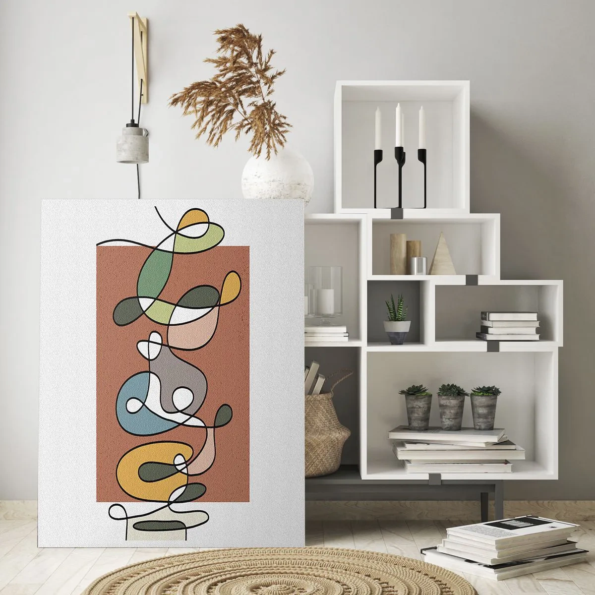 Impression sur verre - Image sur verre - Abstraction : danse colorée - 70x100 cm