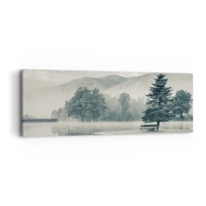 Impression sur toile - Image sur toile - Le lac dort encore - 90x30 cm