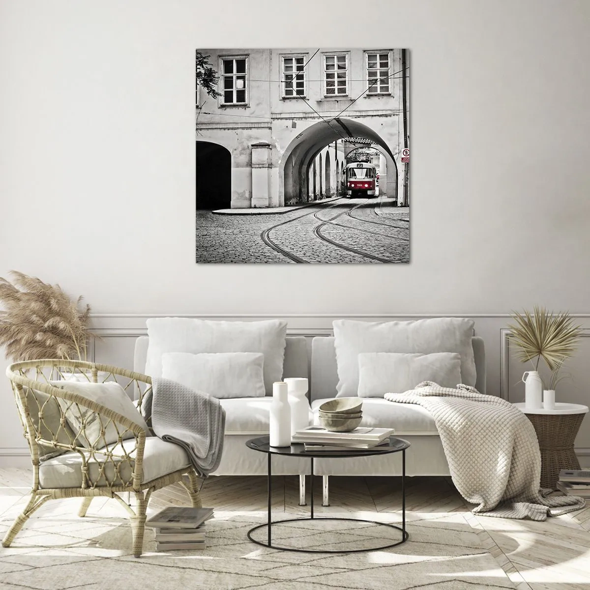 Impression sur verre - Image sur verre - Dans le labyrinthe de la ville - 70x70 cm