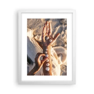 Affiche dans un cadre blanc - Poster - La beauté à portée de main - 30x40 cm