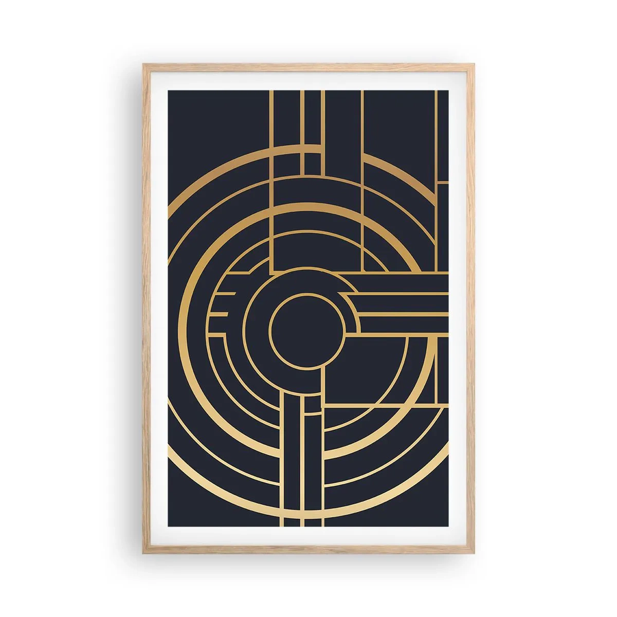 Affiche dans un chêne clair - Poster - Rotation des éléments - 61x91 cm