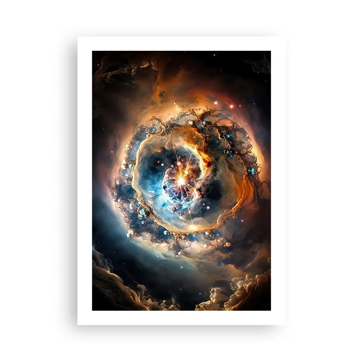 Affiche - Poster - Une explosion cosmique de lumière et d’énergie dans l’espace galactique. - 50x70cm - Le début - Décoration murale moderne pour le salon et la chambre ARTTOR