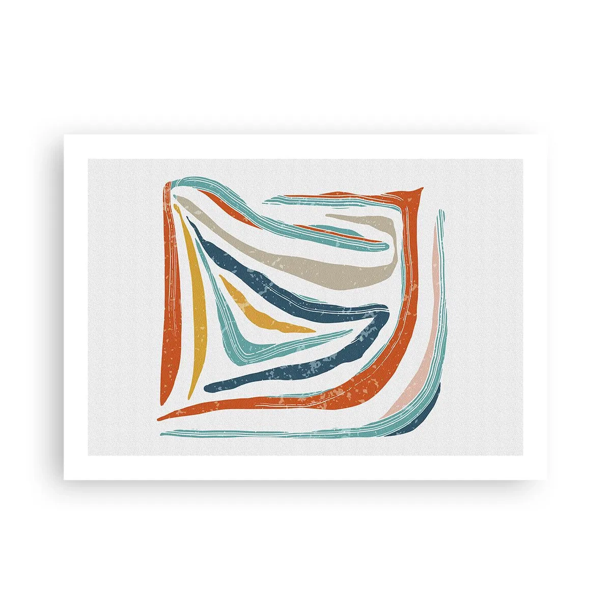 Affiche - Poster - Abstraction avec un sourire amical - 70x50 cm