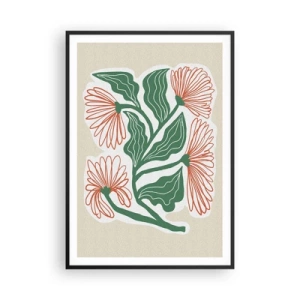 Affiche dans un cadre noir - Poster - Folk et moderne - 70x100 cm