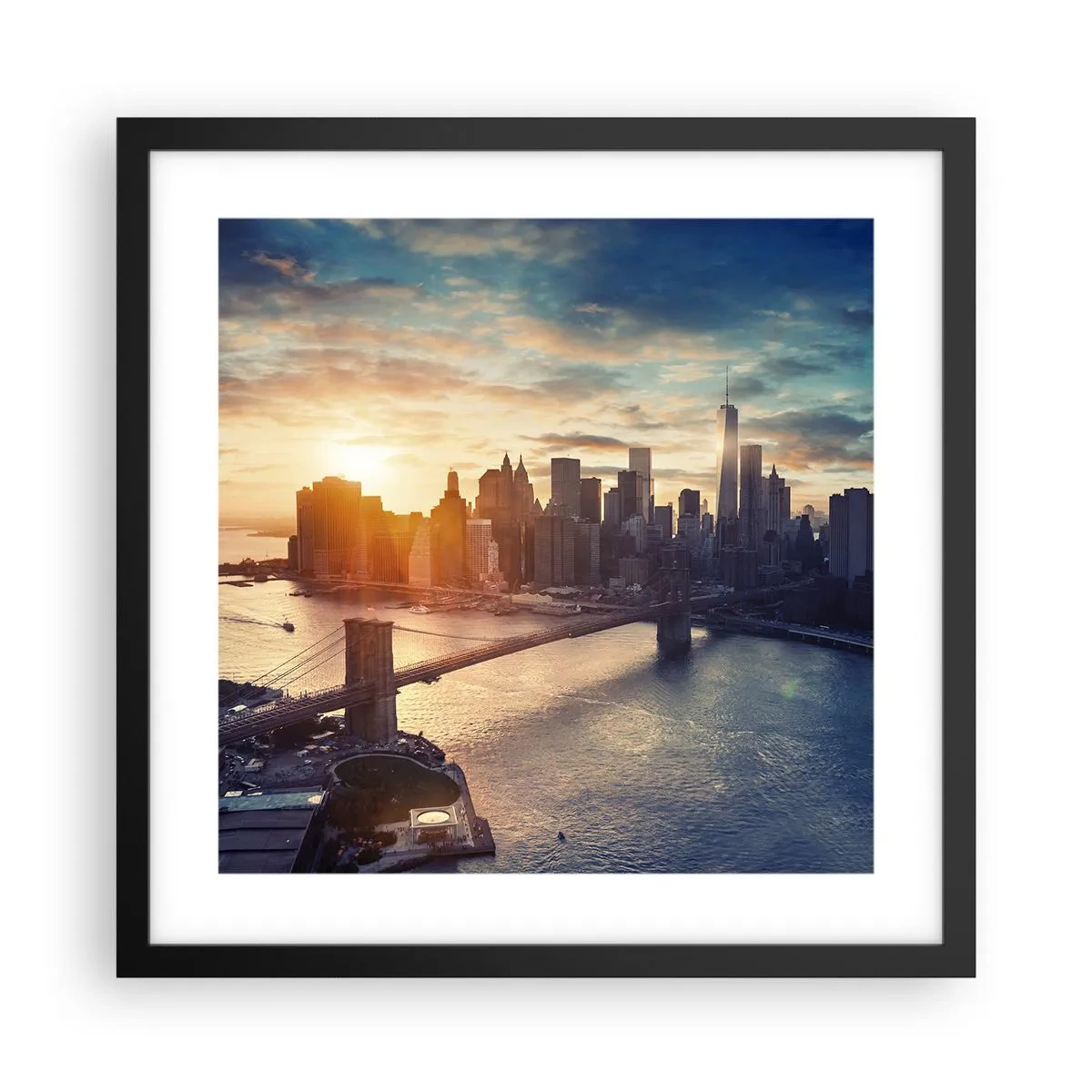 Affiche dans un cadre noir - Poster - Monument de la culture occidentale - 40x40 cm