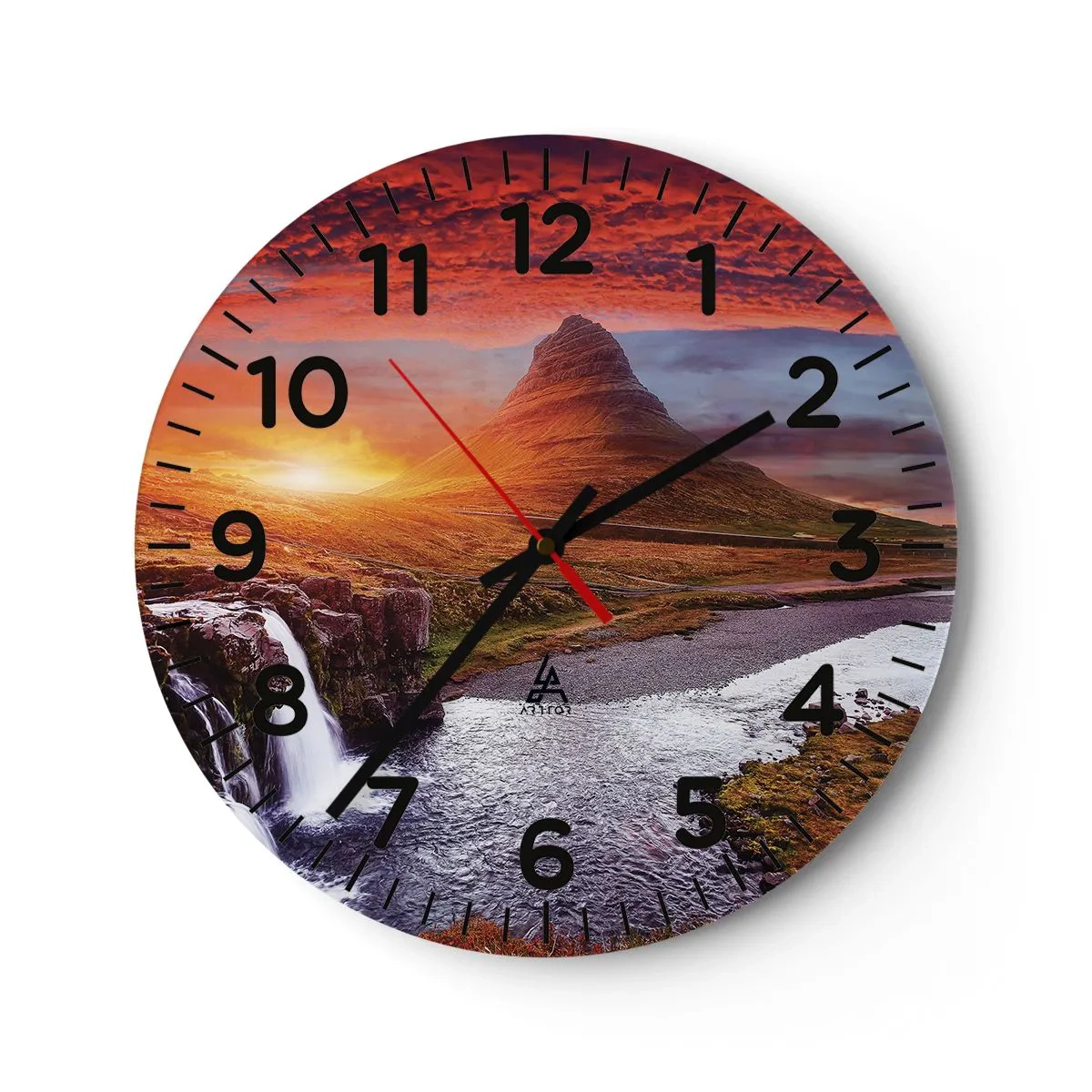 Horloge murale - Pendule murale - Vue de la terre du milieu - 40x40 cm