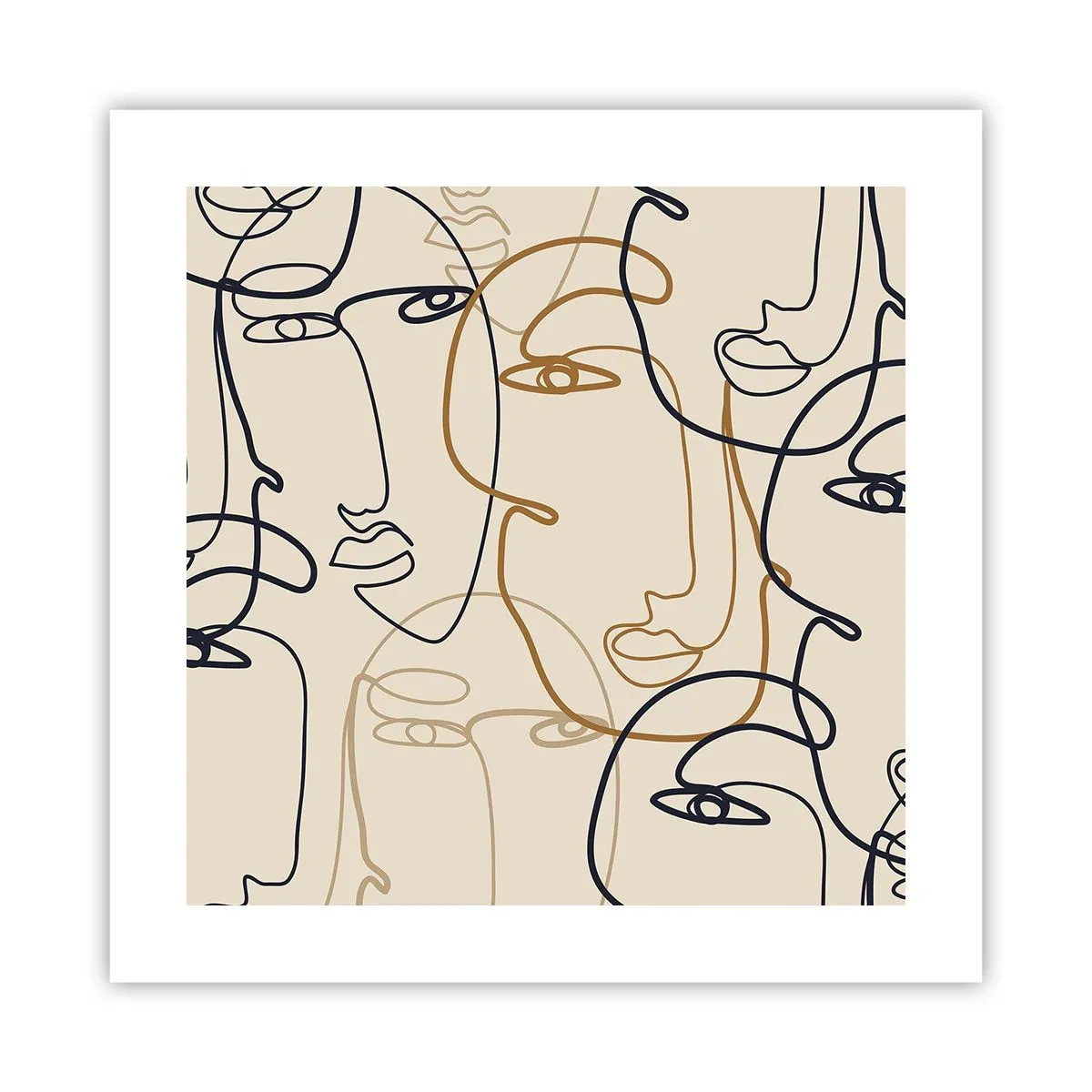 Affiche - Poster - Portrait multiplié - 40x40 cm