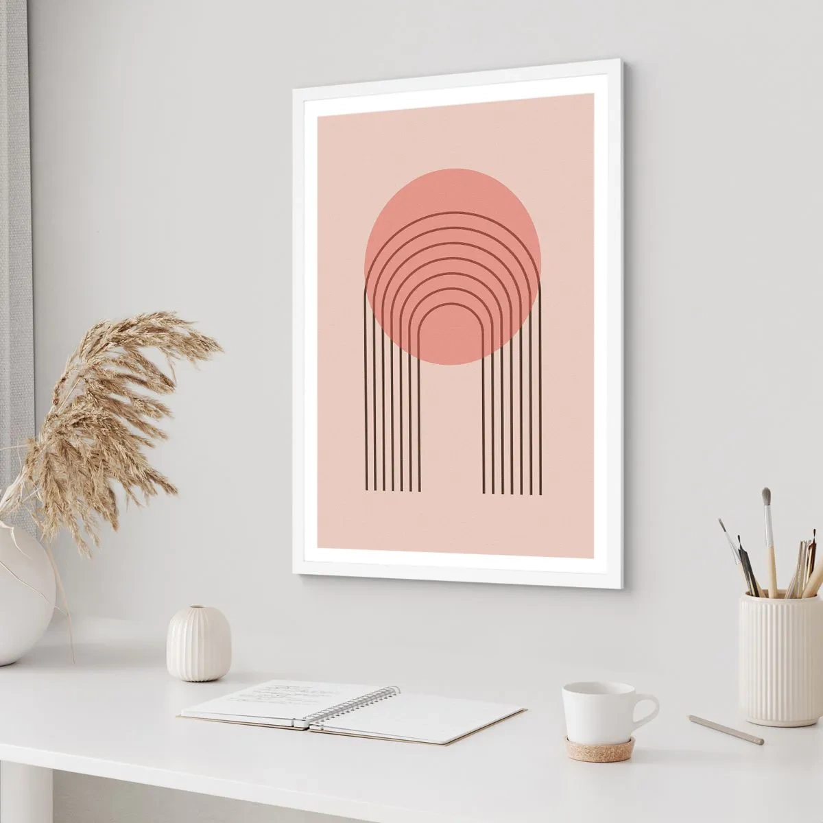 Affiche dans un cadre blanc - Poster - Attraction irrésistible - 70x100 cm