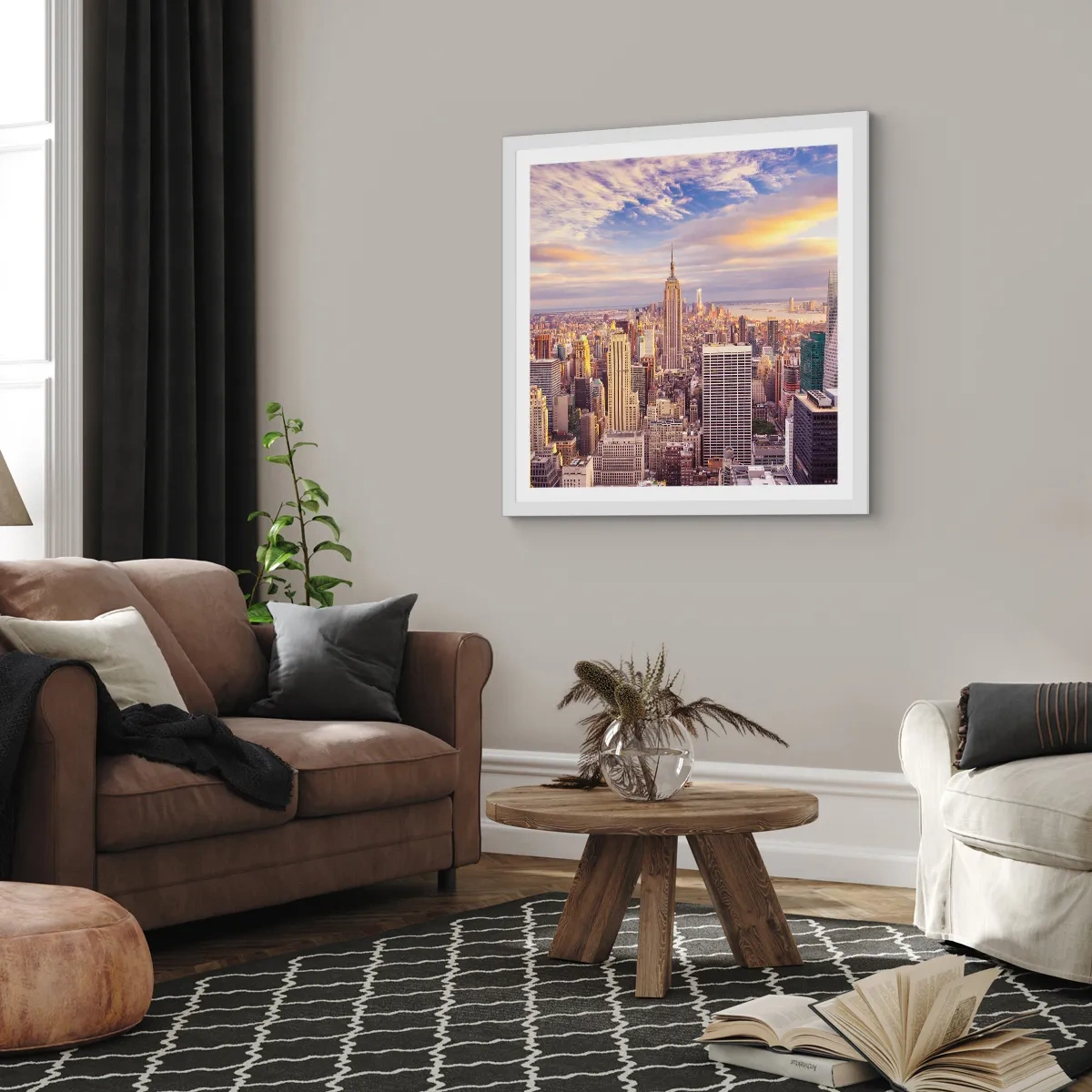 Affiche dans un cadre blanc - Poster - Atteindre les nuages ​​eux-mêmes - 60x60 cm