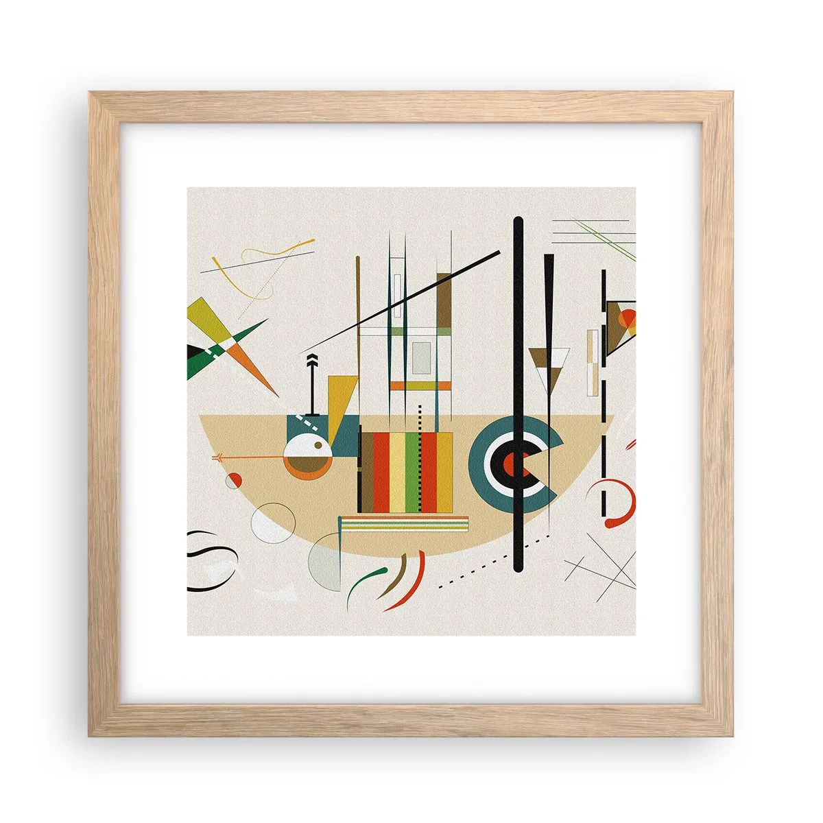 Affiche dans un chêne clair - Poster - Et le monde s’amuse - 30x30 cm