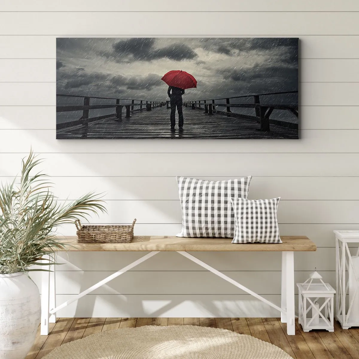 Impression sur toile - Image sur toile - Peu importe qu'il pleuve - 100x40 cm