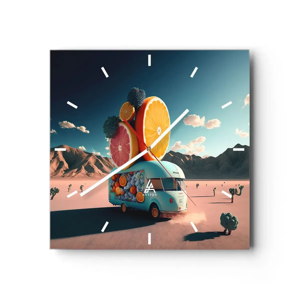 Horloge murale - Pendule murale - Le goût des vacances - 40x40 cm