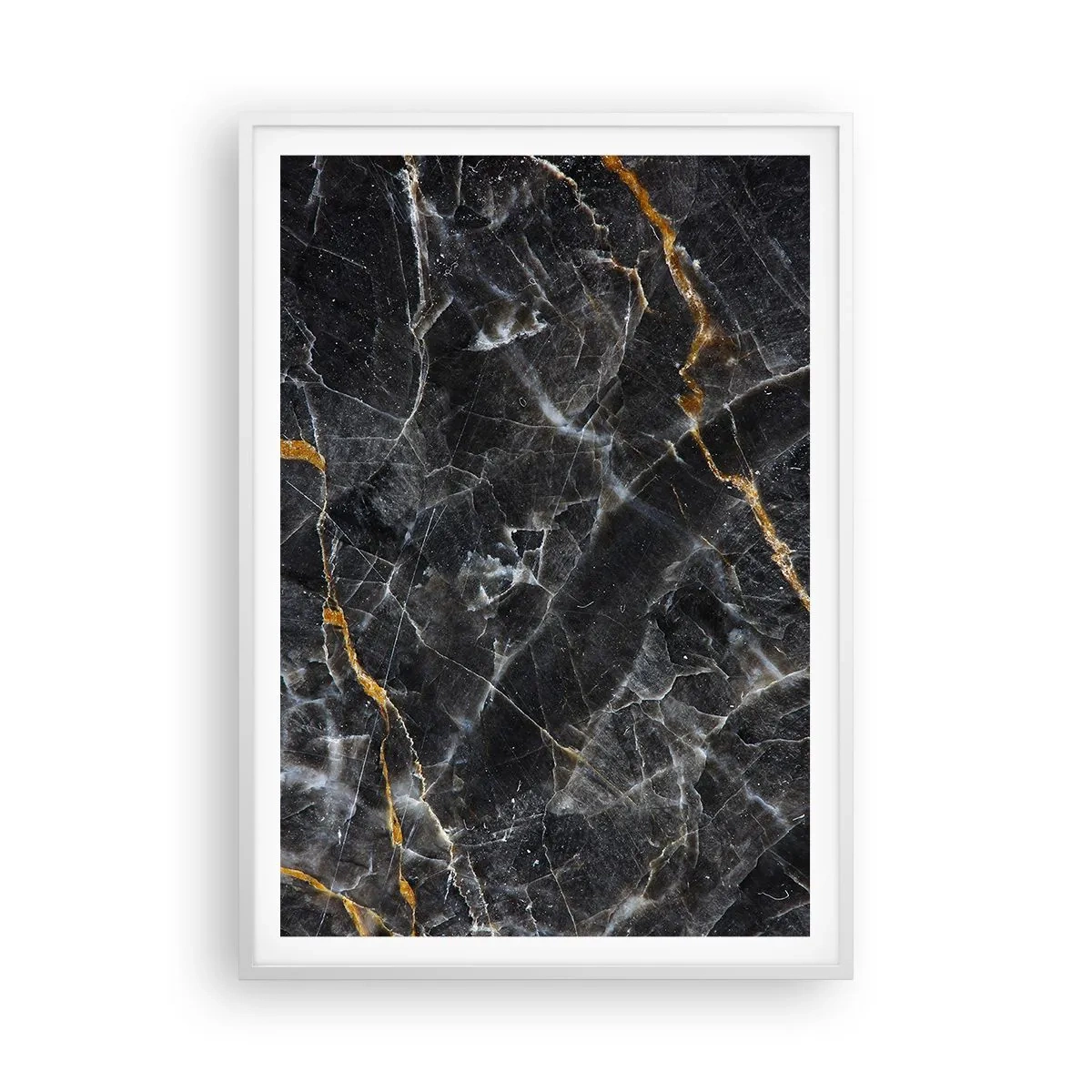 Affiche dans un cadre blanc - Poster - La vie intérieure de la pierre - 70x100 cm