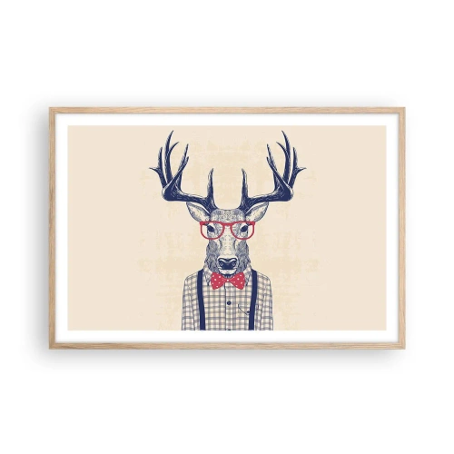 Affiche dans un chêne clair - Poster - Une extravagance amusante - 91x61 cm