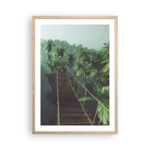 Affiche dans un chêne clair - Poster - Au fil de la verdure - 50x70 cm