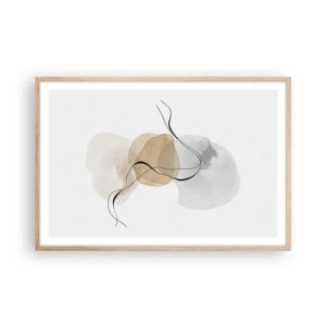 Affiche dans un chêne clair - Poster - Perles d'air - 91x61 cm