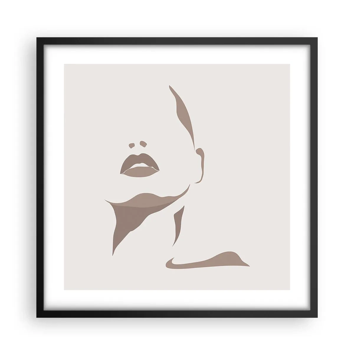 Affiche dans un cadre noir - Poster - Fait de lumière et d'ombre - 50x50 cm