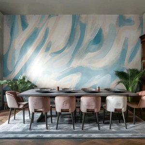 Papier Peint Photo Premium Sand - Brise printanière - Morceau, Brillant, Pastel - 300x210 cm