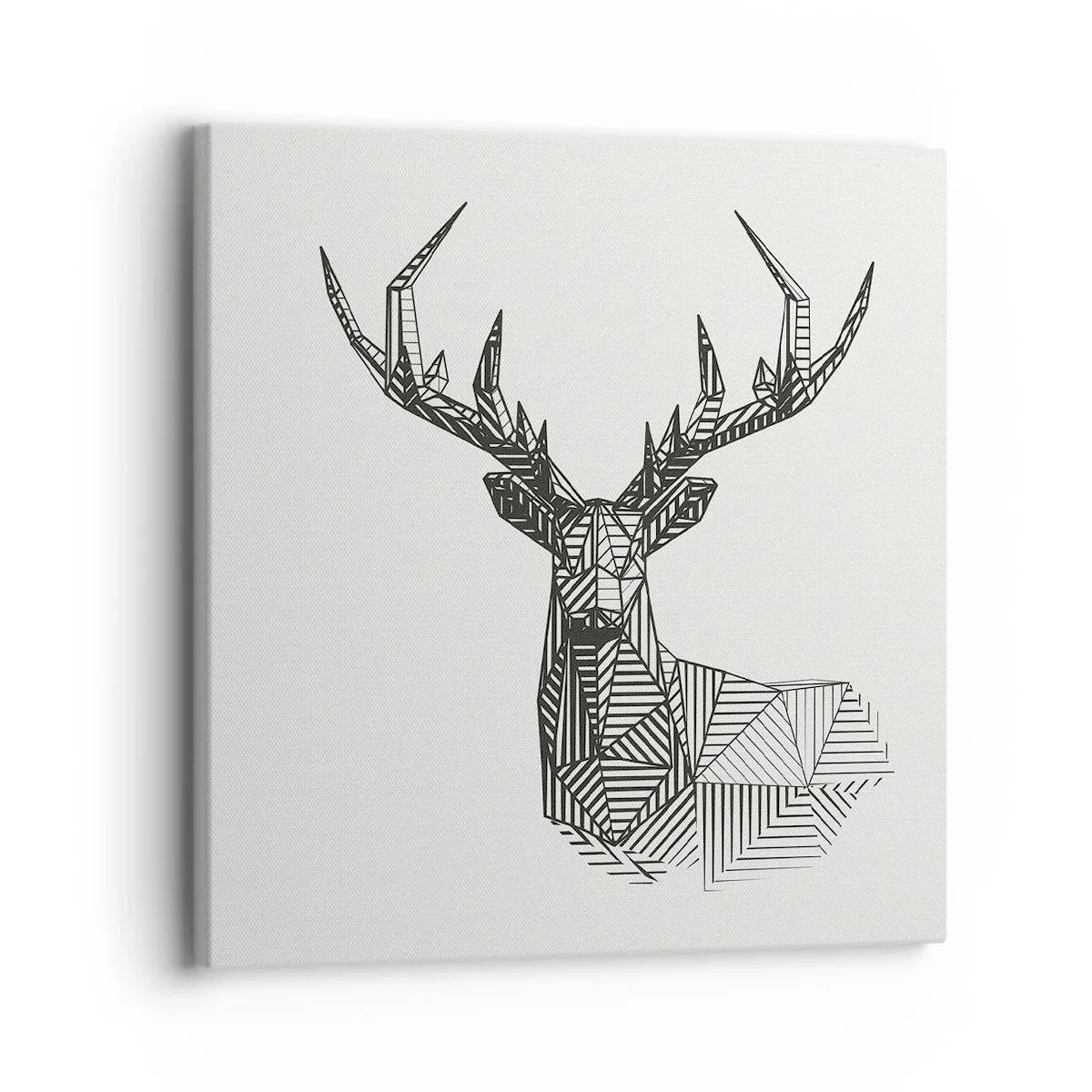 Impression sur toile - Image sur toile - Cerf dans un style cubique - 30x30 cm