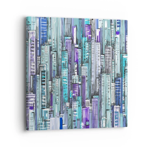 Impression sur toile - Image sur toile - Bleuâtre avec le ciel - 40x40 cm