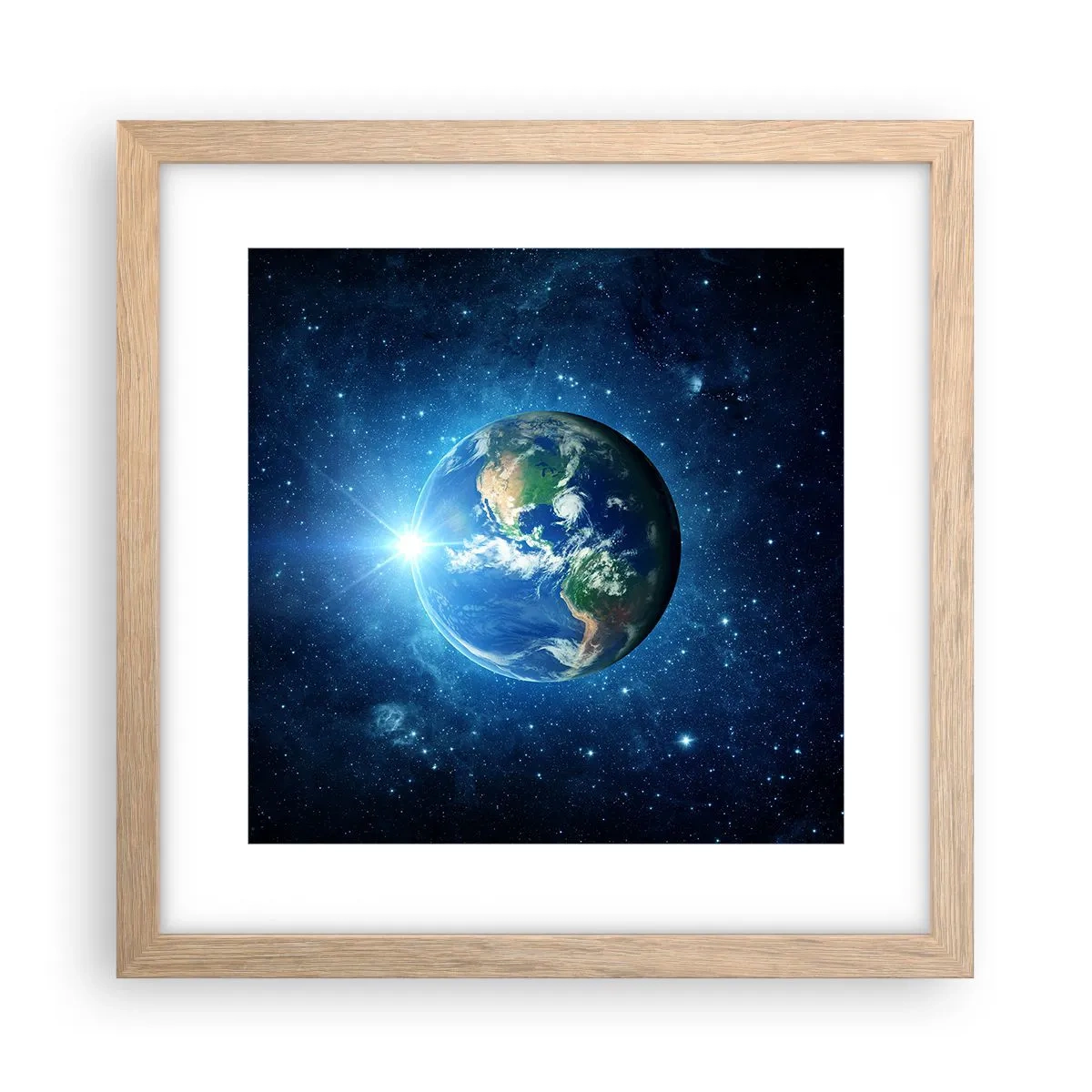 Affiche dans un chêne clair - Poster - Nous sommes au paradis - 30x30 cm