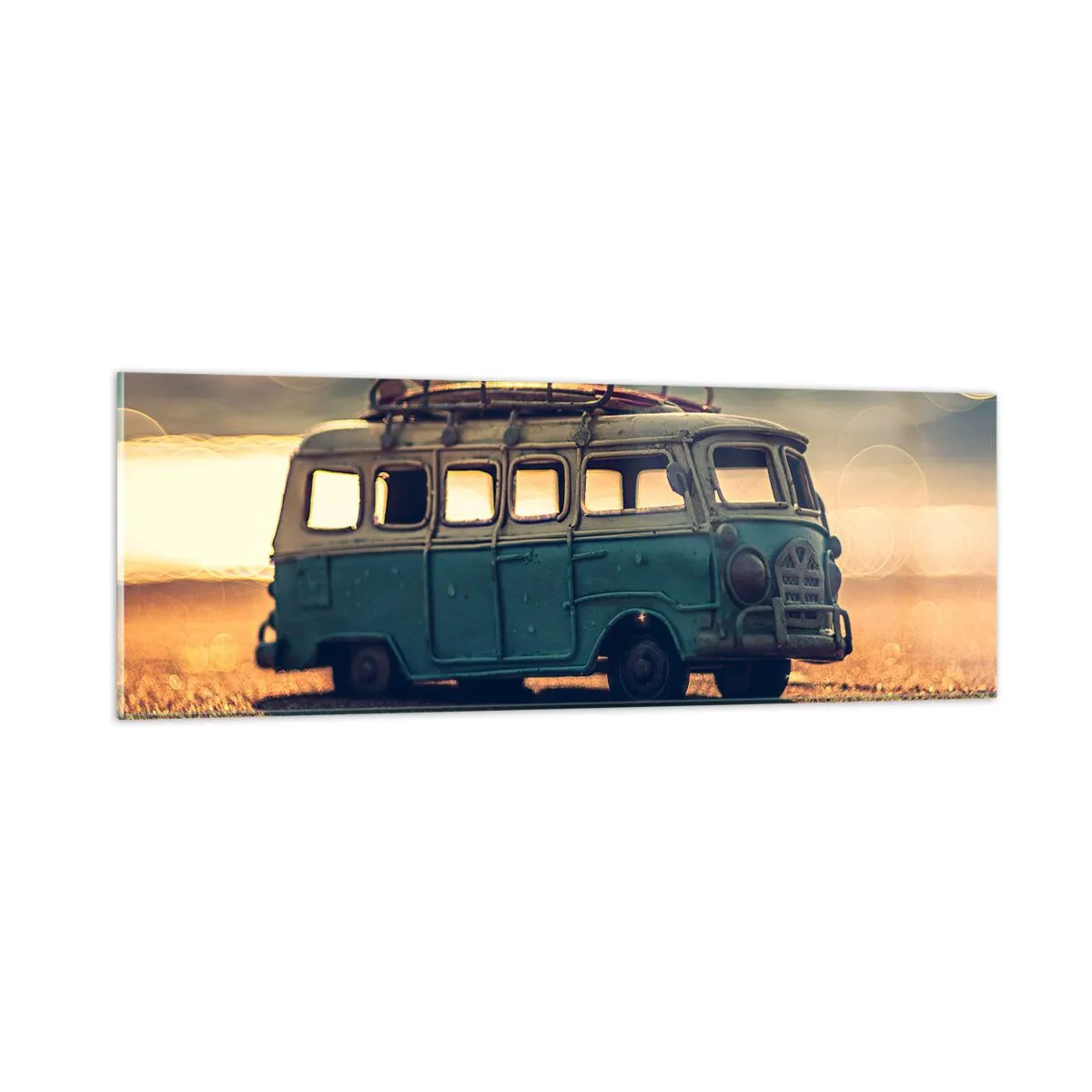 Impression sur verre - Image sur verre - La fin des idoles : argent et travail - 90x30 cm