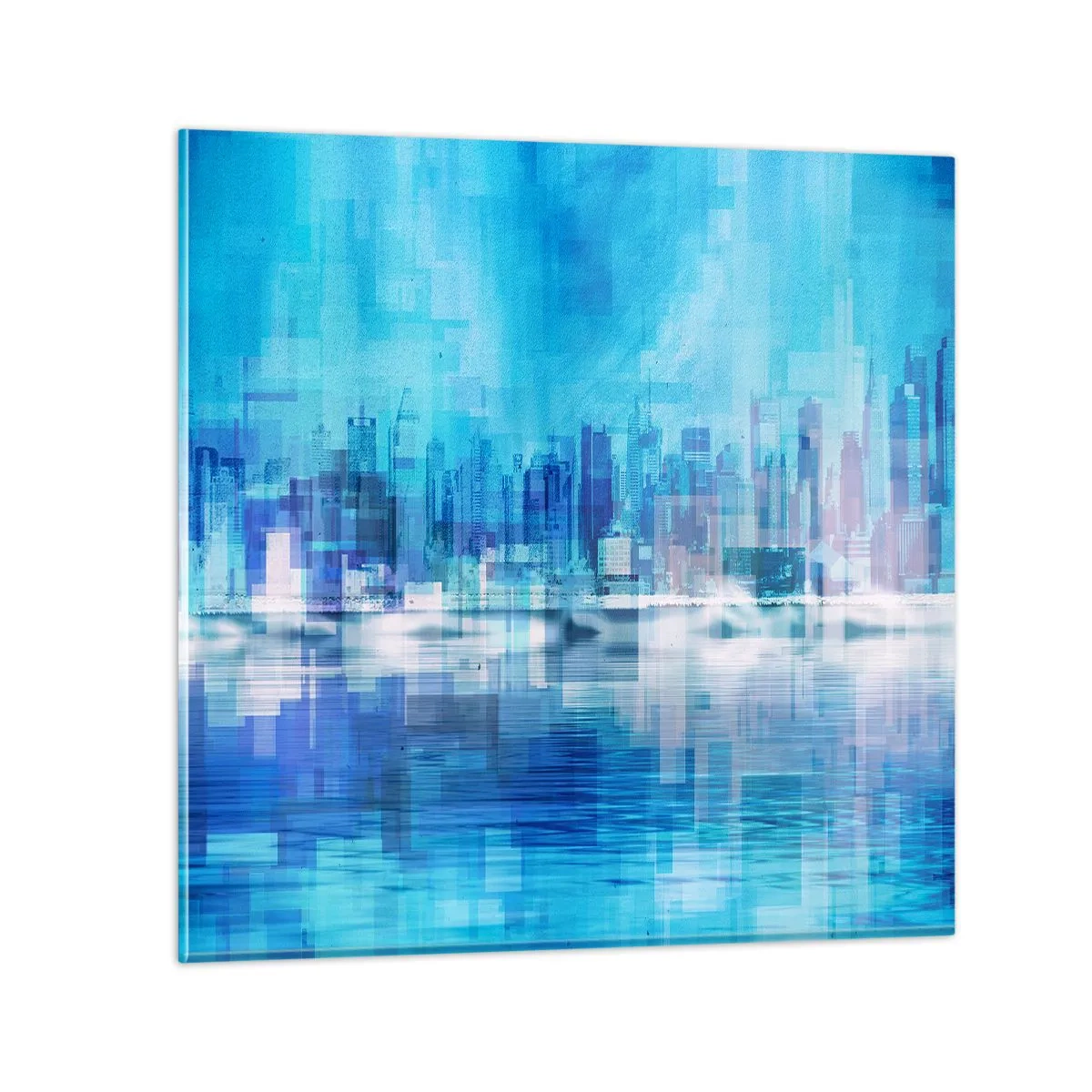 Impression sur verre - Image sur verre - Noyé dans le bleu - 70x70 cm