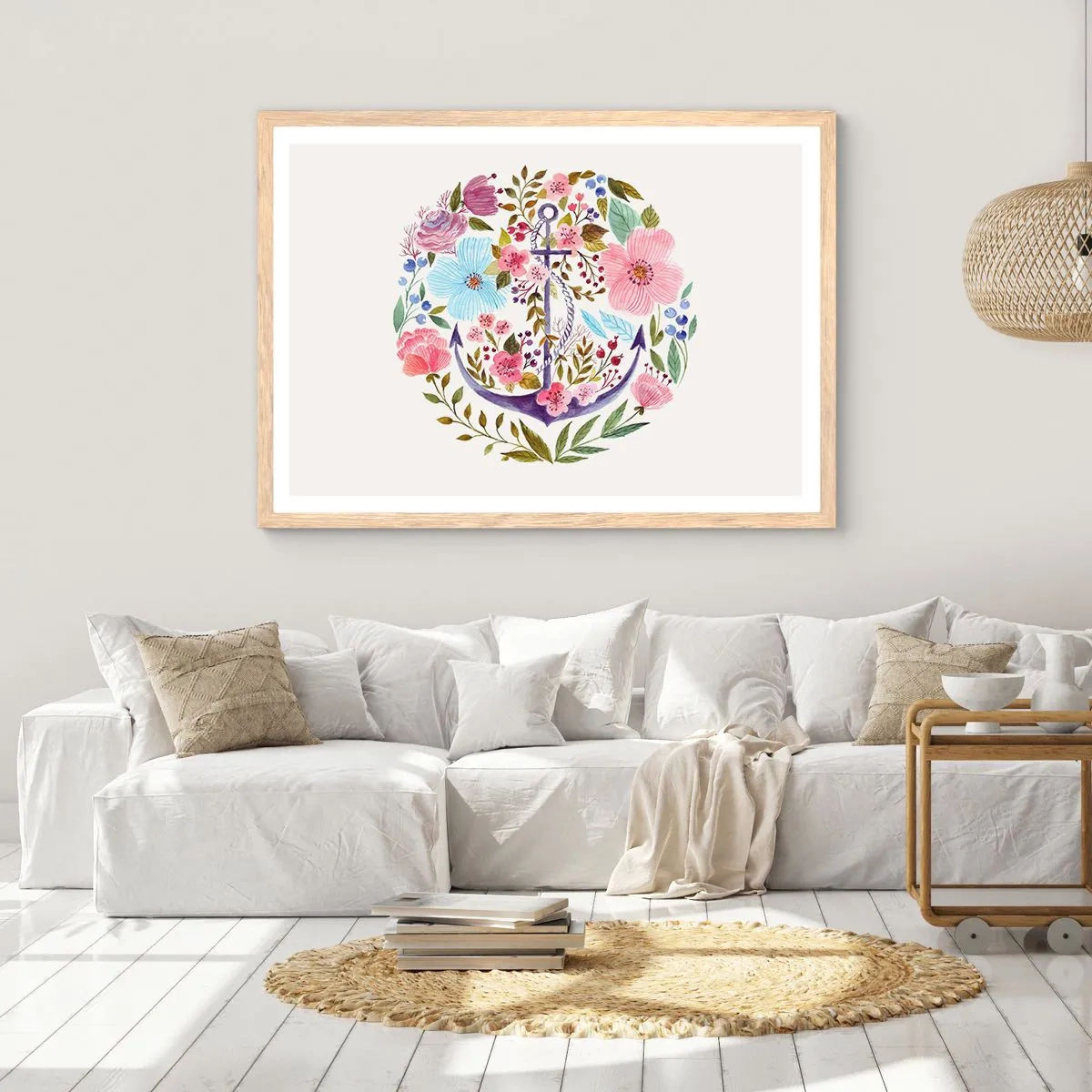 Affiche dans un chêne clair - Poster - Le beau rêve du marin - 91x61 cm