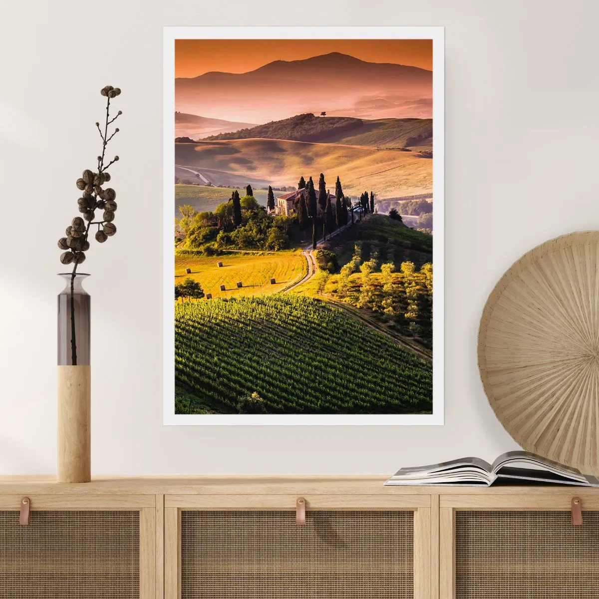 Affiche - Poster - Arcadie - le paysage toscan - 40x50 cm