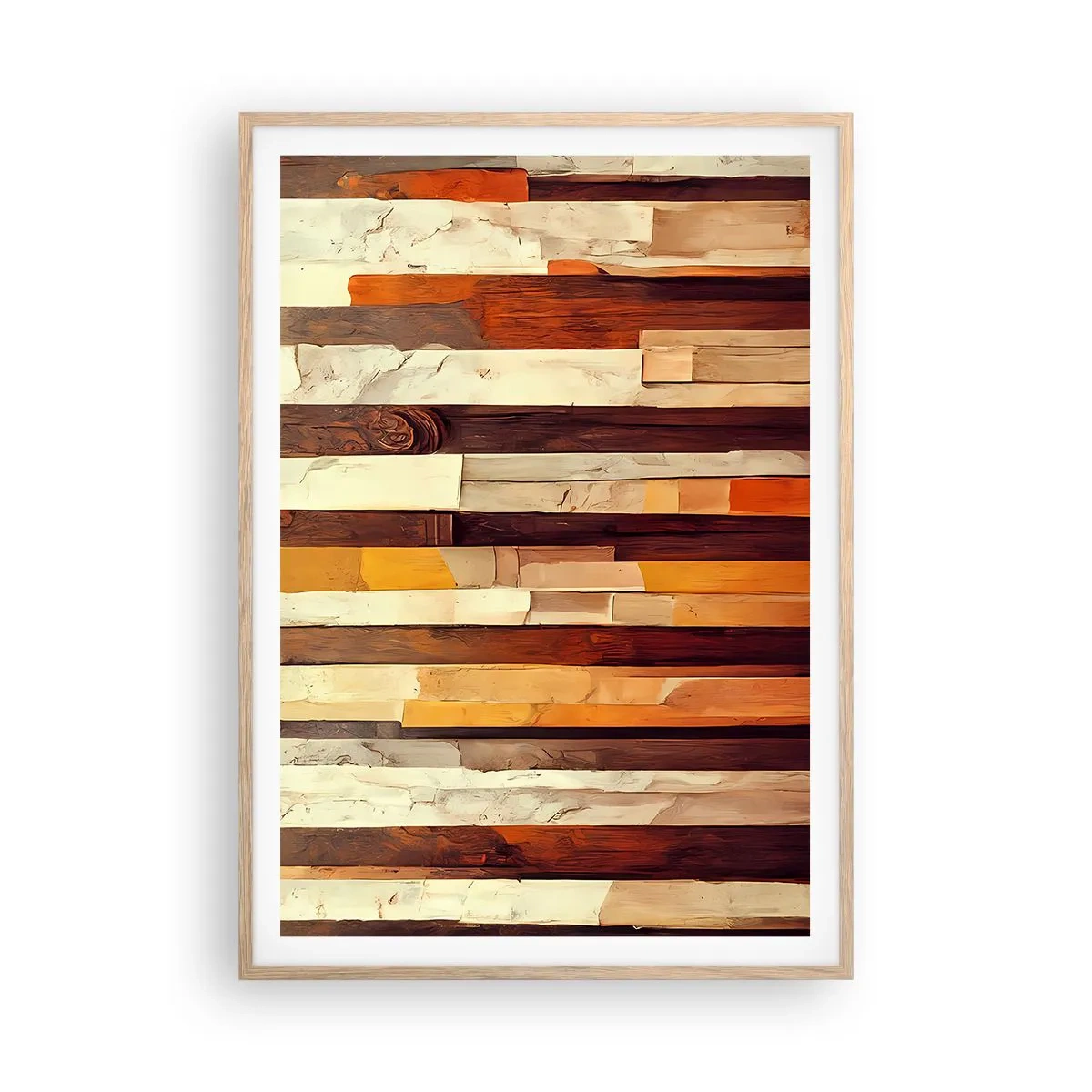 Affiche dans un chêne clair - Poster - Hymne des arbres forestiers - 70x100 cm