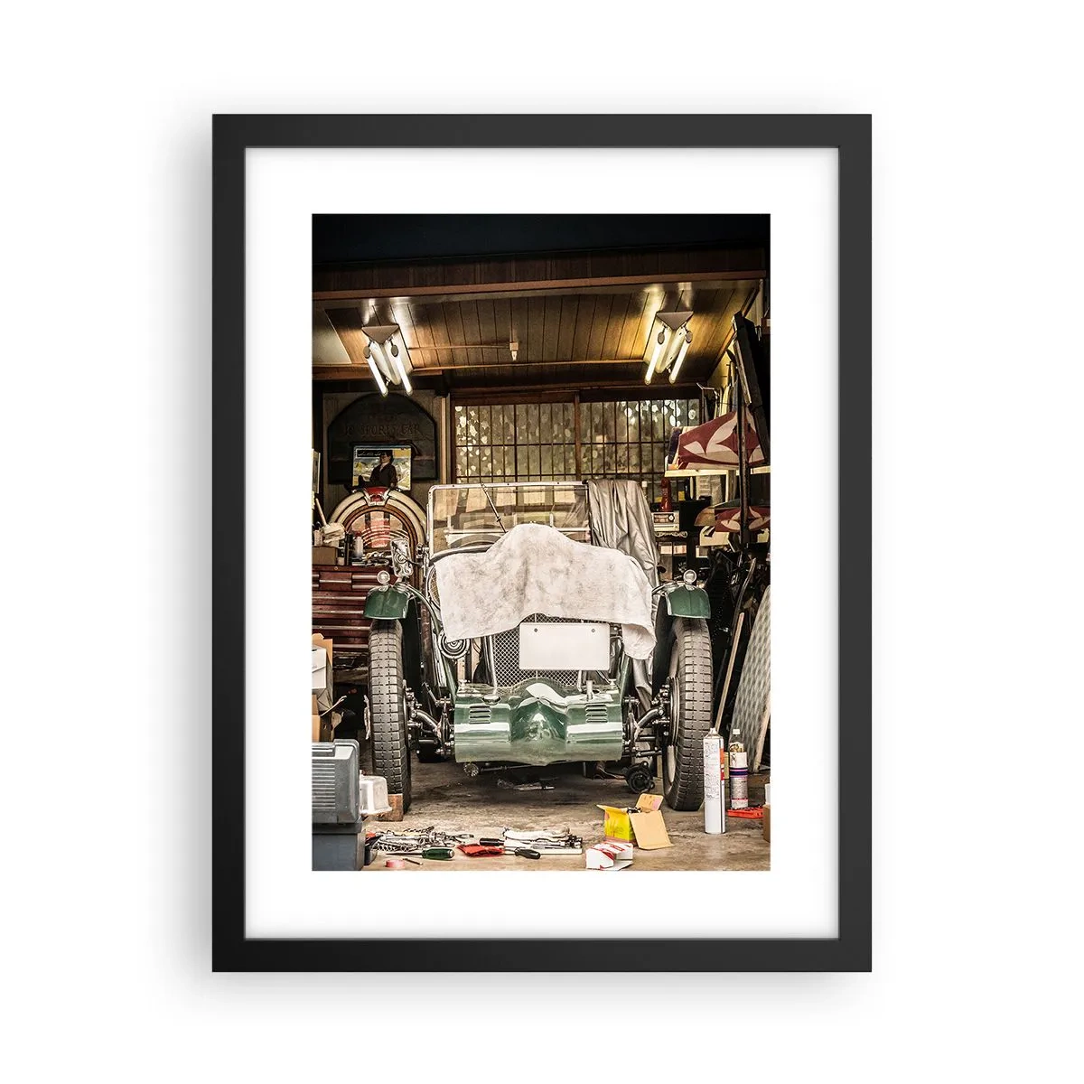 Affiche dans un cadre noir - Poster - Retour vers le passé - 30x40 cm