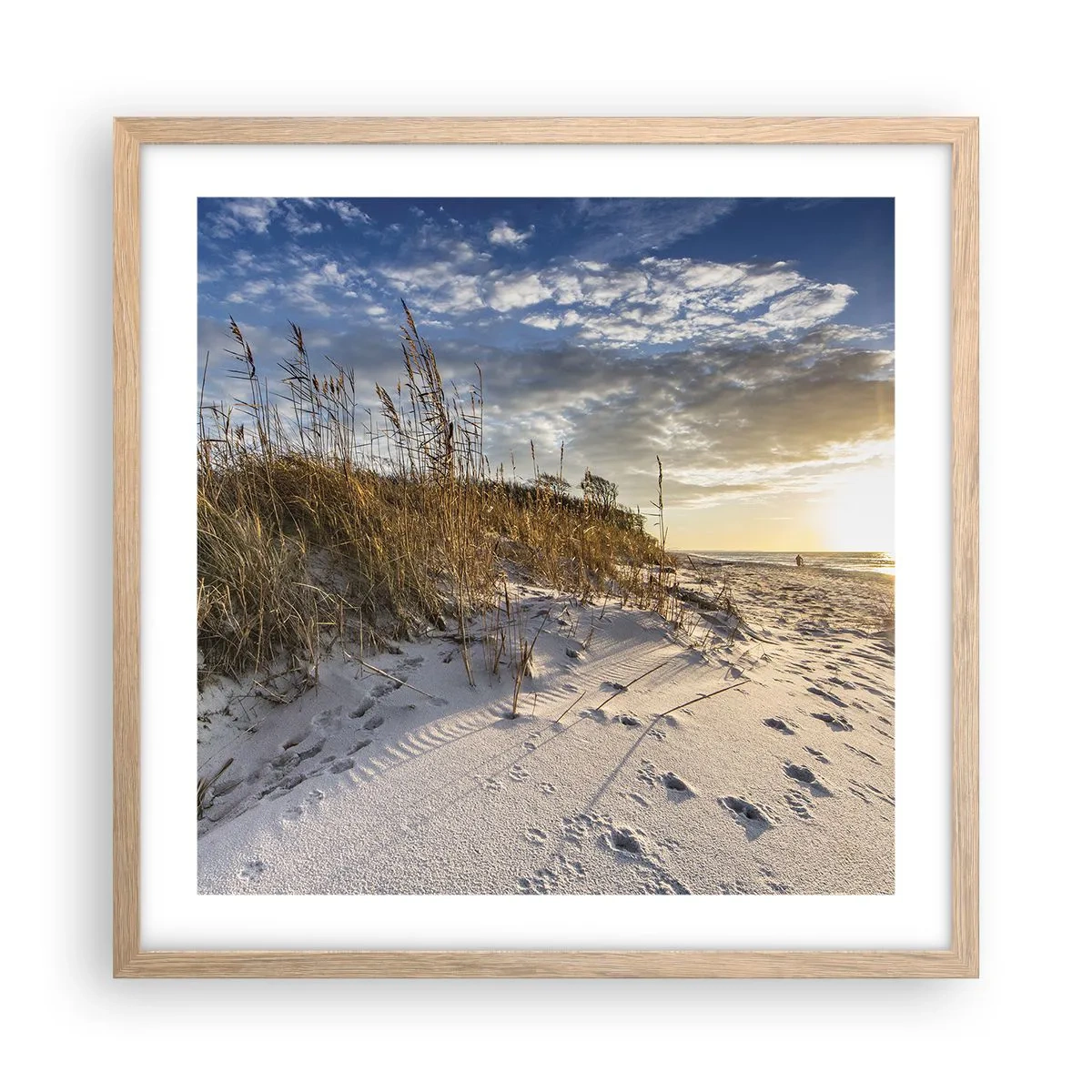 Affiche dans un chêne clair - Poster - Invitation à la ballade - 50x50 cm