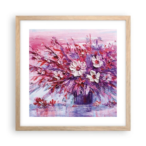 Affiche dans un chêne clair - Poster - Innocence et passion - 40x40 cm