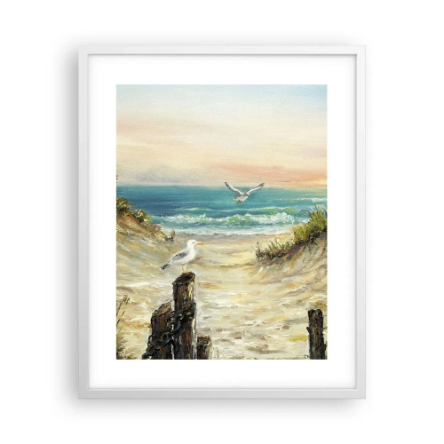 Affiche dans un cadre blanc - Poster - Retraite au calme - 40x50 cm