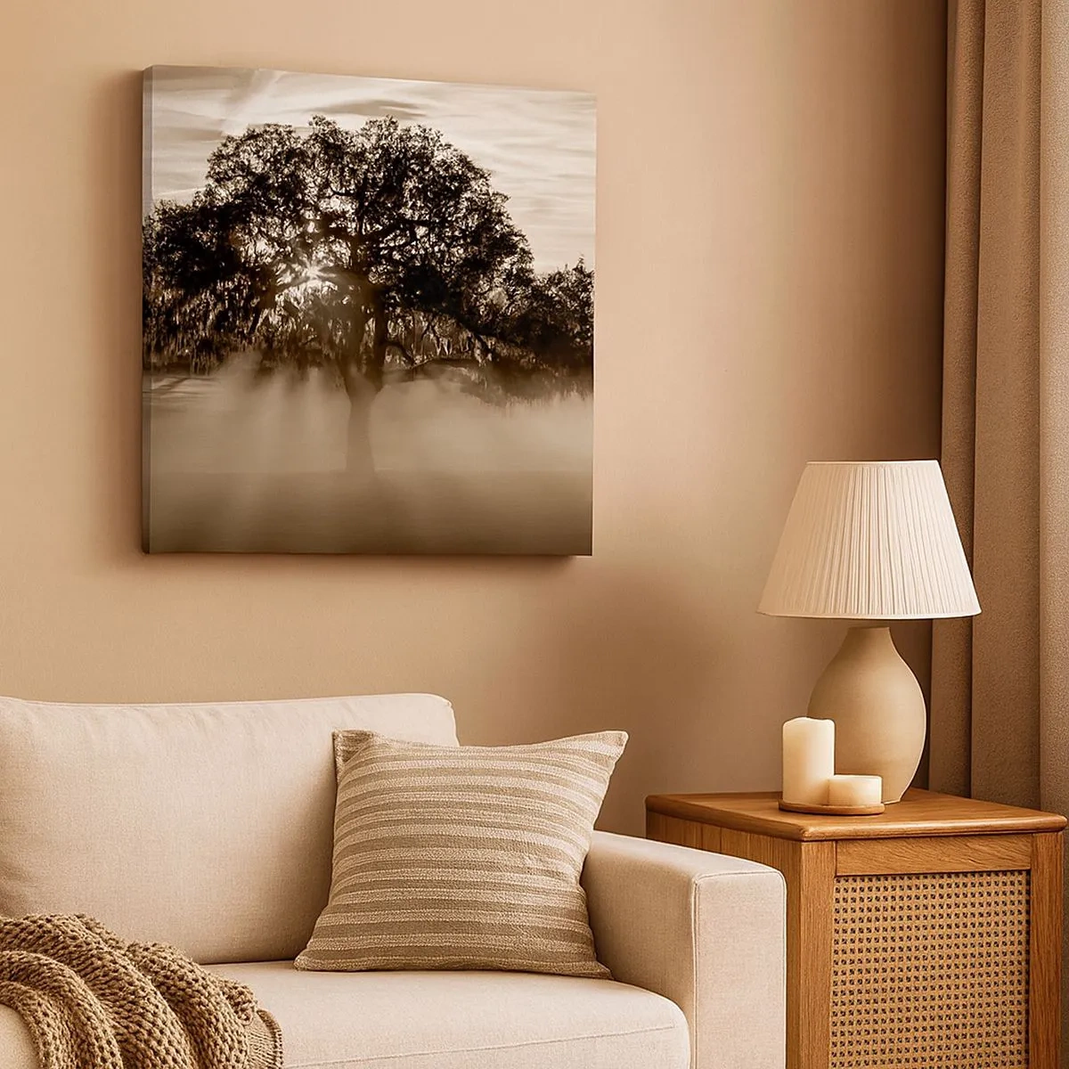 Impression sur toile - Image sur toile - Arbre de bonnes nouvelles - 30x30 cm