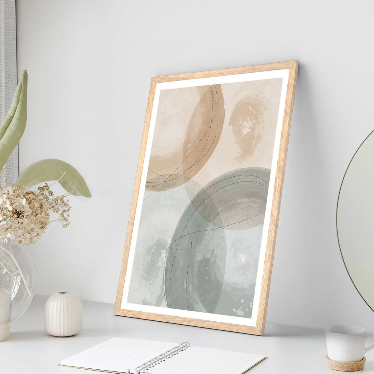 Affiche dans un chêne clair - Poster - Mondes pénétrants - 70x100 cm