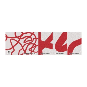 Échantillon De Papier Peint Standard Eco - Rouge sur blanc - Minimalisme, Morceau, Lignes - 100x30 cm